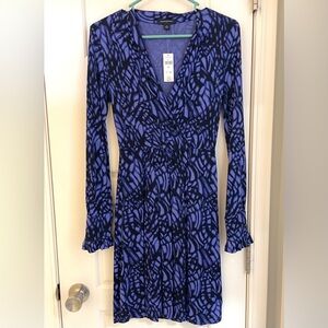 Banana Republic purple and black dress. NWT